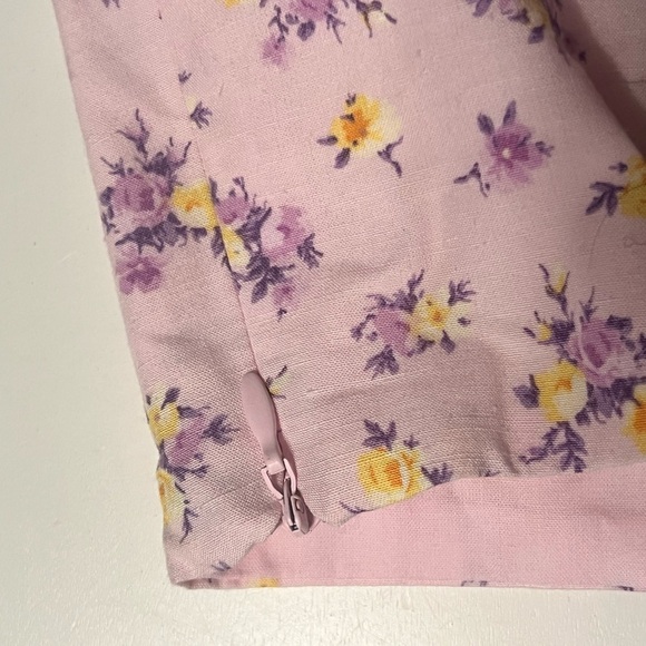 Zara Floral Print Bralette Crop Top Bustier Pink NWT small spaghetti straps - Picture 6 of 10